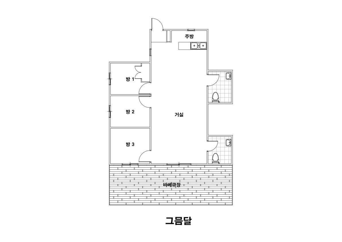 그믐달 평면도